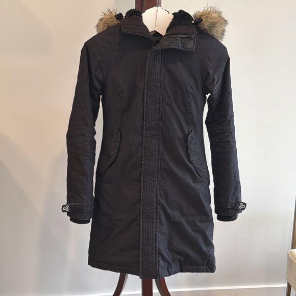 Aritzia Jackets & Blazers - Aritzia TNA Avoriaz Black Hooded Parka Coat XXS